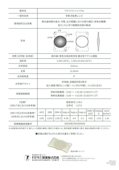 Acriva Trinova PROの製品紹介